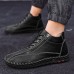 Men Leather Casual Shoes Mid-Help Handmade Soft Sole Driving Footwear