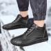 Men Leather Casual Shoes Mid-Help Handmade Soft Sole Driving Footwear