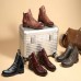 Autume and Winter Large Size Men's Boots Pointed Toes with Left and Right Side Zipper All-match Casual Fashion Tassel Boots