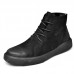 Men's Boots Large Size Leather High-top Shoes Male Velvet Boots