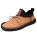 Men's Trend Casual Peas Shoes Low-top Large Size Leather Shoes Loafers