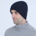 Autumn And Winter Knit Cap Wild Ripple Warm Sleeves Men's Plus Velvet Wool Ear Ear Hat