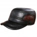 Factory Haining Leather Hat Autumn And Winter Men's Landscaping Flat Duck Tongue Warm Sand