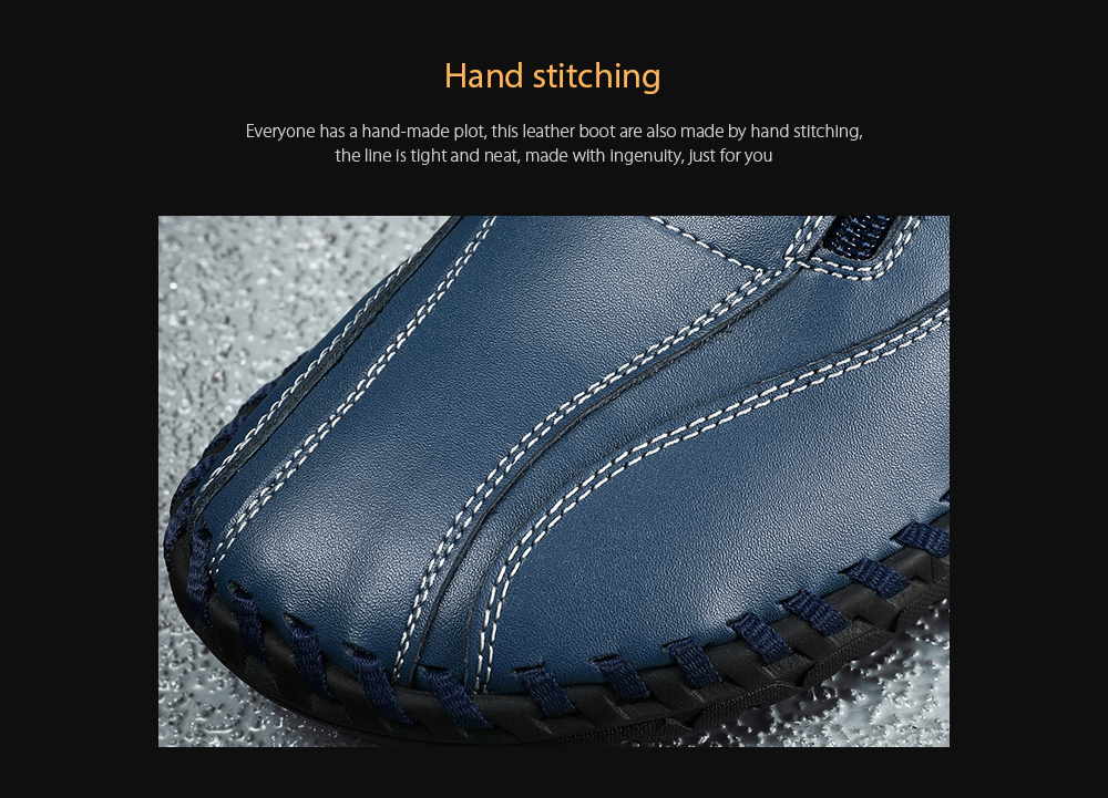 Men Leather Casual Shoes Hand stitching