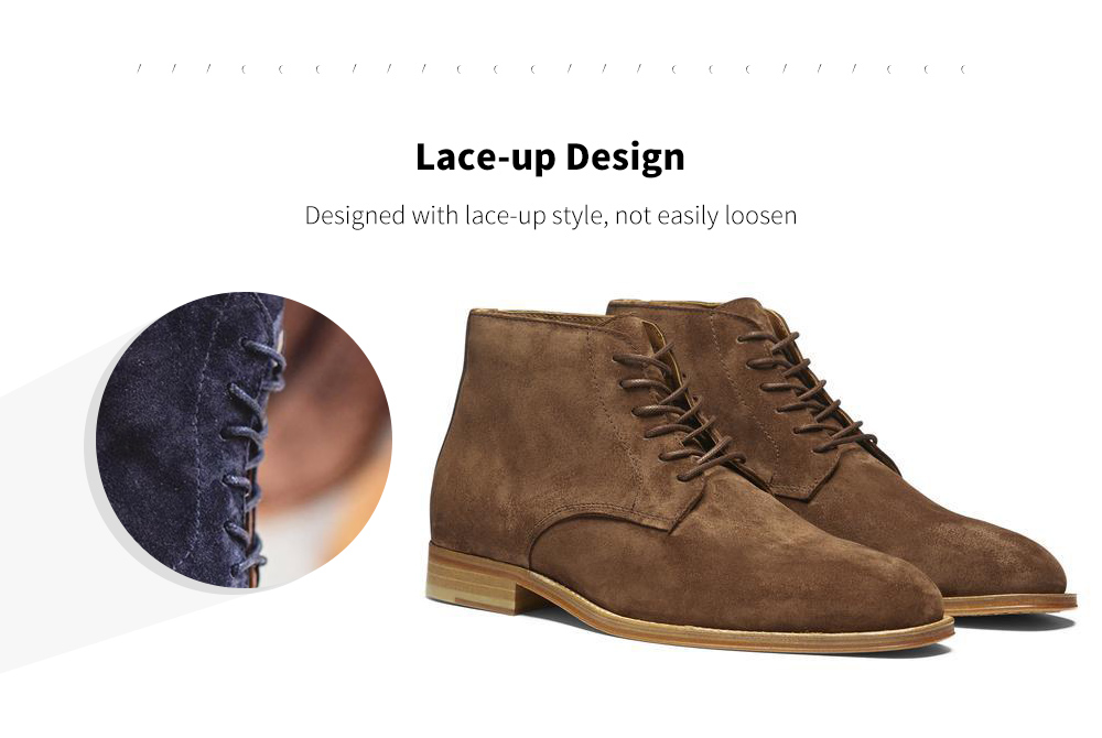 Suede Lace Men Boot Lining